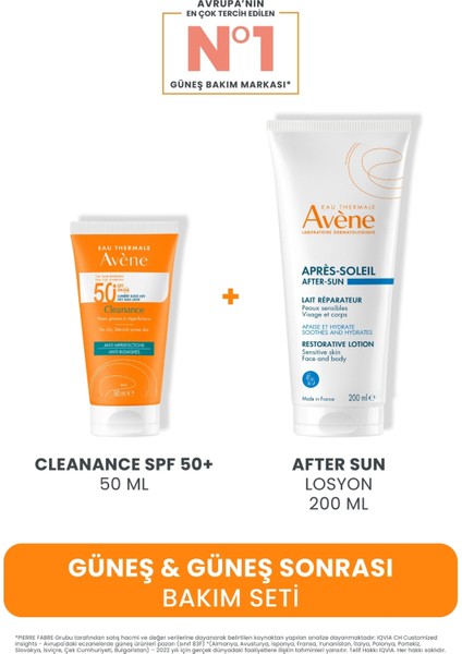 Güneş & Güneş Sonrası Bakım Seti (Cleanance Spf 50+ 50 ml + After Sun Losyon 200 Ml)