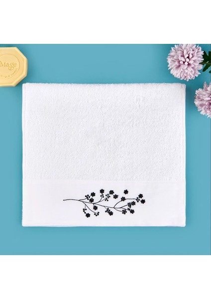 Soft French Cottage Nakışlı El Havlusu - Ekru - 30X50 cm indirimleri