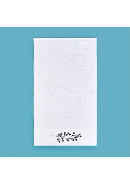 Soft French Cottage Nakışlı El Havlusu - Ekru - 30X50 cm