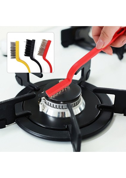 3 Lü Detay Temizlik Fırça Seti Araba -Mutfak Ocak - Fayans Temizlik Fırça (Bakır- Demir- Plastik) modelleri