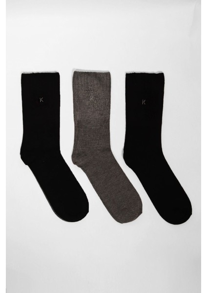 Kadın 3'lü Paket Melissa Modal Soket Çorap Siyah-Antrasit-Siyah modelleri