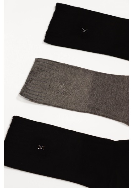 Kadın 3'lü Paket Melissa Modal Soket Çorap Siyah-Antrasit-Siyah fırsatları