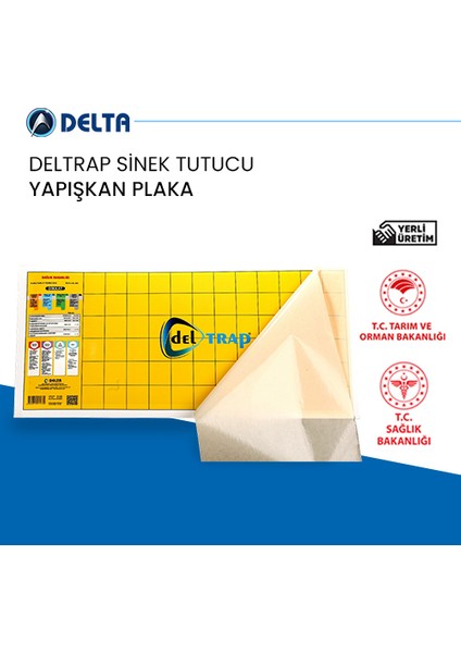 Deltrap Sinek Tutucu Yapışkan Plaka, Sinek Kontrolü Için Kimyasal Içermeyen ve Çevre Dostu Bir Çözümdür. Ürün, 30 x 60 cm Ölçülerinde