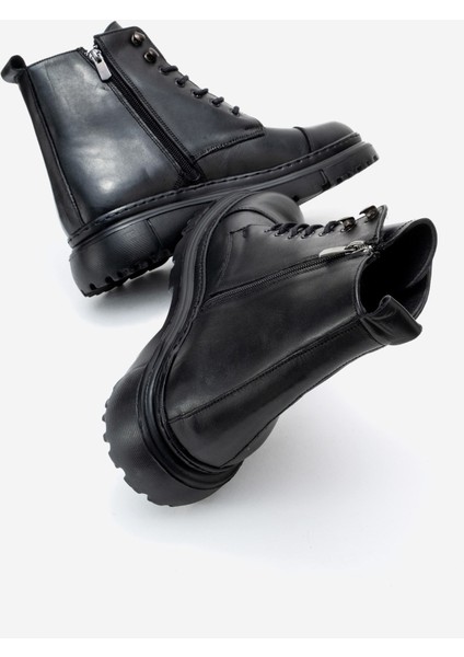 Hakiki Deri, Fermuarlı, Suya Dayanıklı, Erkek Deri Bot