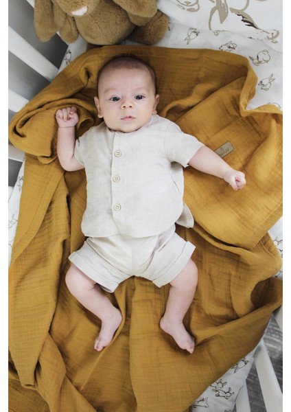 Müslin Battaniye 120X120 cm 70101 Hardal fiyatları