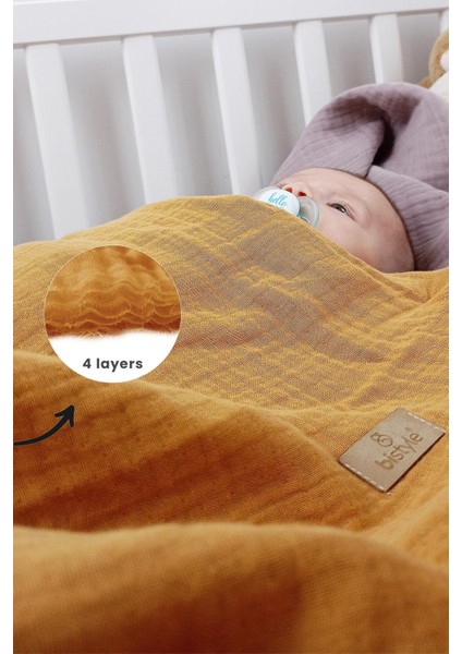 Müslin Battaniye 120X120 cm 70101 Hardal modelleri