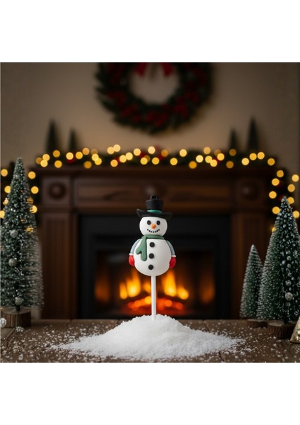 5 Adet Özel Seri Kardan Adam Pasta Süsü Seti - Noel Temalı Kek Lolipop (Cake Pop) Topper Figürü fiyatları