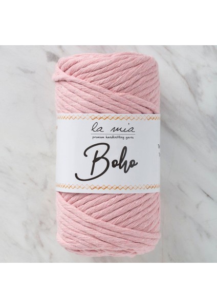 La Mia Boho Açık Pembe Büküm Makrome Ipi - L185 - 33998