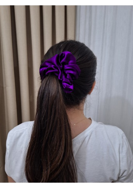 Kadın 3’lü Fiyonk Saç Tokası Seti + Scrunchie Hediyeli - Mor Tutku fırsatları