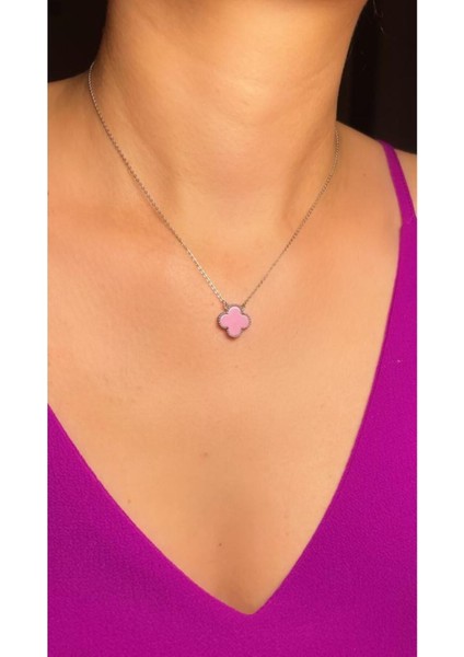 Pembe Magıc Yonca Kolye