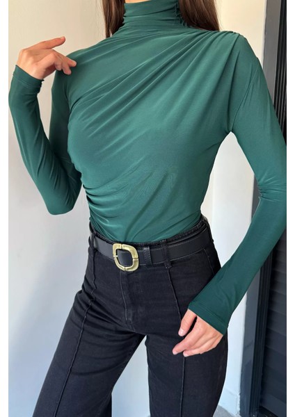 Omuz ve Bel Drapeli Uzun Kol Bluz P-00012516 fiyatları