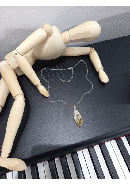 Doğal Taş Sitrin Sarı Kristal Kolye fiyatları