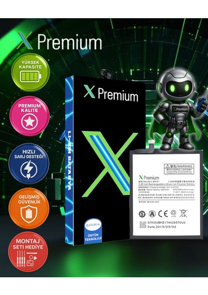 Xpremium Xiaomi Redmı 5A Prime Uyumlu Batarya Pil Süper Yüksek Kalite 3000 Mah BN31