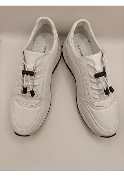 Hakiki Deri Lastikli Bağcıklı Çok Rahat ve Şık Eva Taban Günlük Sneaker Spor Ayakkabı fiyatları