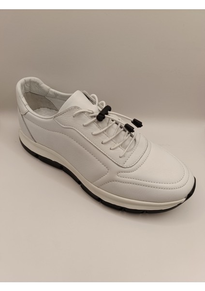 Hakiki Deri Lastikli Bağcıklı Çok Rahat ve Şık Eva Taban Günlük Sneaker Spor Ayakkabı modelleri