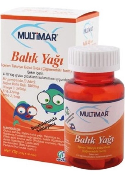 Balık Yağı Çiğnenebilir Form Gummy 30'Lu fiyatları