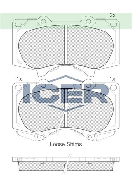 Fren Balata On Toyota Hı-Lux Vııı Revo Pıck Up 2.4 D 4x2 Esplı 2015- / Hı-Lux Pıck Up 2.5 D 2005-2008 / Land Cruıser (J12) 3.0d -4.0i 2002-2008/ Mıtsubıshı Pajero Iv 3.2 Td 2007- 4605A472