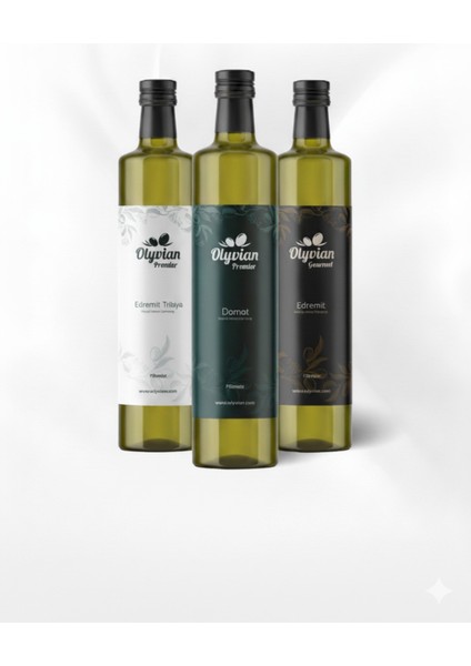3'lü Set Premier, Premium, Gourmet Serileri (Domat, Edremit Trilya, Edremit) 3x 750ML Şişe