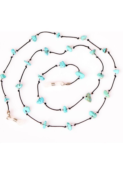 Turkuaz Taşlı Gözlük Askısı – Doğal Taş Gözlük Ipi fiyatları