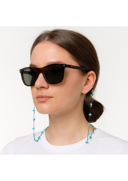 Turkuaz Taşlı Gözlük Askısı – Doğal Taş Gözlük Ipi modelleri