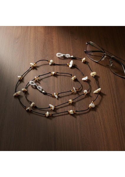 Sedef Taşlı Gözlük Askısı – Doğal Taş Gözlük Ipi