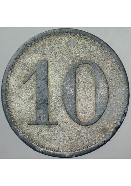 Almanya 10 Pfennig Wert Marke 1910-20 Ler. Çinko 19 mm fiyatları