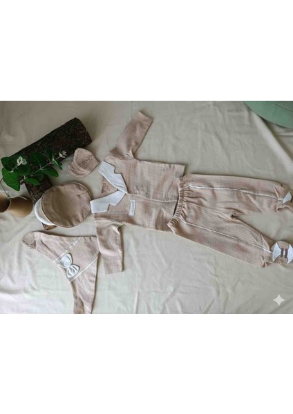 Oeko-Tex Sertifikalı %100 Pamuklu Müslin Kumaş Hastane Çıkış Seti