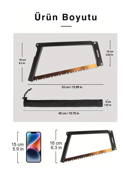 Katlanır Kamp Testere Widesea – Taşınabilir ST60 Çelik Bıçaklı, Naylon Saplı, Dayanıklı Kesim Aracı indirimleri