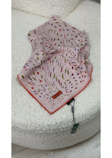 Ipekevi Desenli Pamuk Eşarp Pudra