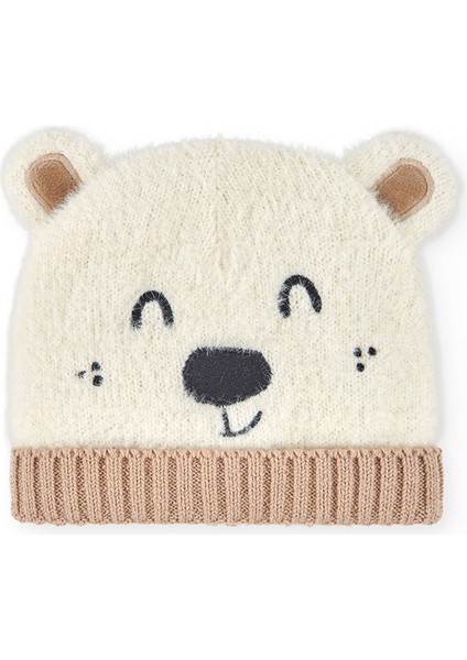 Unisex Bebek Ayı Desenli Bere