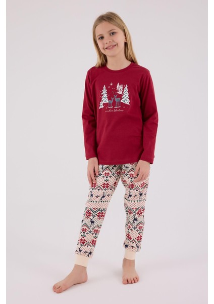 Anne Kız Geyik Temalı Pijama Kombin, Kadın ve Çocuk Pijamalar Ayrı Ayrı Fiyatlandırılır indirimleri