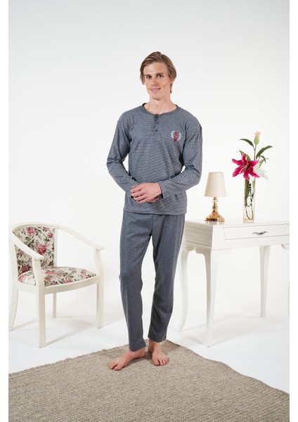 Erkek Interlok Pijama Takımı - 25401R