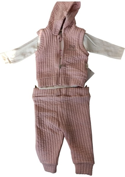 2517 Kız Bebek Kelebek Desenli Yelekli 3'lü Takım fiyatları