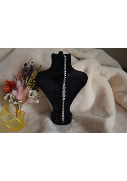 Çelik Zirkon Taşlı Kalın Bileklik fırsatları