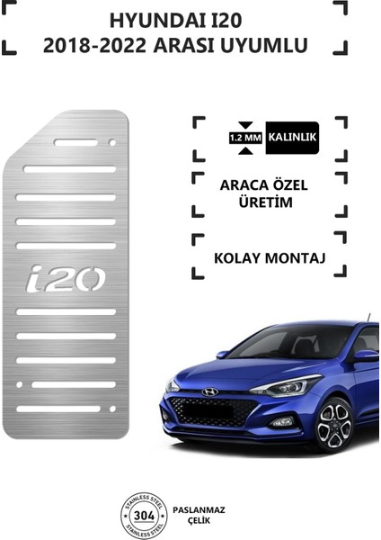 Hyundaı I20 2018-2022 Arası Ayak Dinlendirme Pedalı Krom Ayak Dayama Pedalı