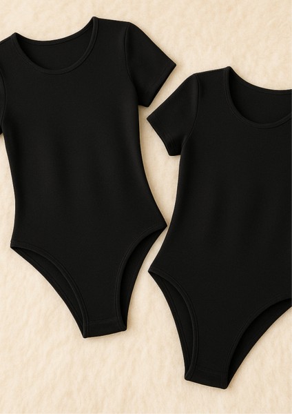 Kadın Giyim Kısa Kol Likralı Penye 2 Adet Çıtçıtlı Body LL.K61.O82.003