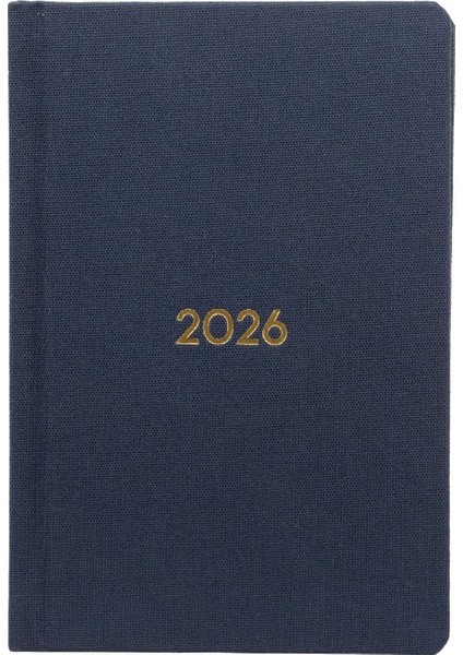 Ajandası Yeniköy 2026 Lacivert - Haftalık Keten Sert Kapak Cep Boy 9X14