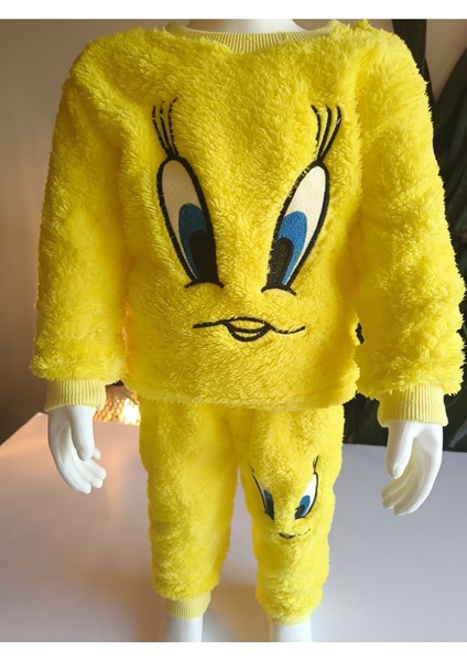 Kız Çocuk Peluş Alt Üst Takım Tweety Canlı Sarı Yumuşacık fiyatları