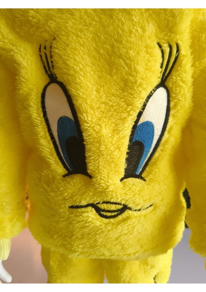 Kız Çocuk Peluş Alt Üst Takım Tweety Canlı Sarı Yumuşacık indirimleri