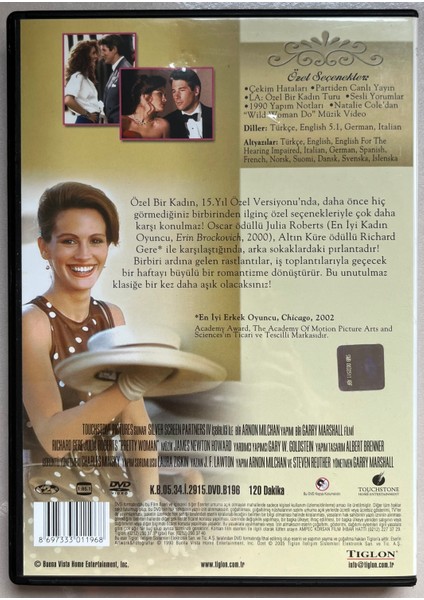 Pretty Woman Özel Bir Kadın 15.yıl Özel Versiyonu DVD (Orijinal Dönem Baskı Dvd) fiyatları