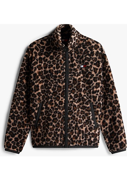 Tjw Tam Fermuarlı Armalı Kürk Dokulu Kadın Kahverengi Sweatshirt DW0DW215960HD indirimleri