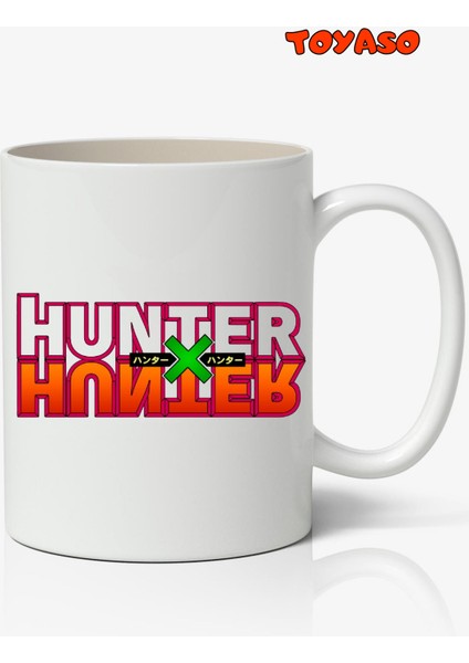 Hunter x Hunter Logo Anime Temalı Beyaz Kupa Bardak Sevgiliye Arkadaşa Hediye