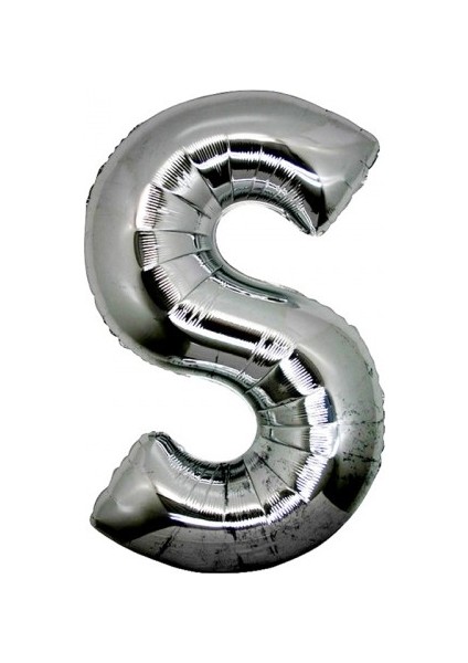 S Harf Folyo Balon Gümüş Renk 40 Inç (4172)