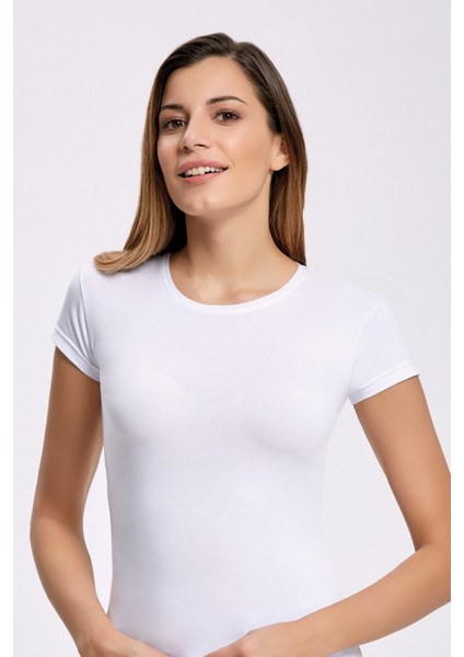 Kadın Giyim 3'lü Sıfır Yaka Pamuklu & Elastan T-Shirt LL.IL.2260.011 fiyatları