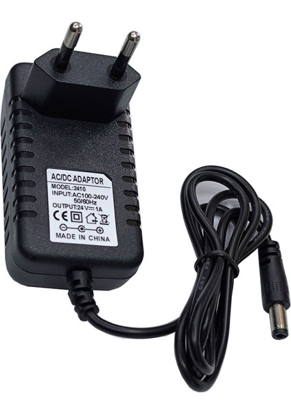 24V 1A Adaptör 5.5mm*2.5mm Standart Uç Girişli Duvar Tipi Adaptör