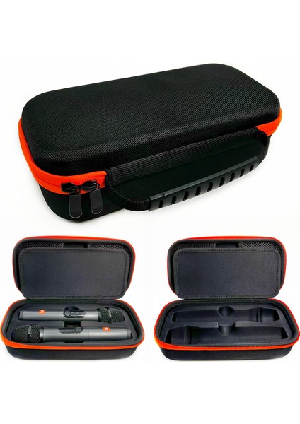 Partybox Çift Mikrofon Taşıma Çantası Eva + Naylon Elde Taşınabilir Kablosuz Mikrofon Koruyucu Çanta (Yurt Dışından)