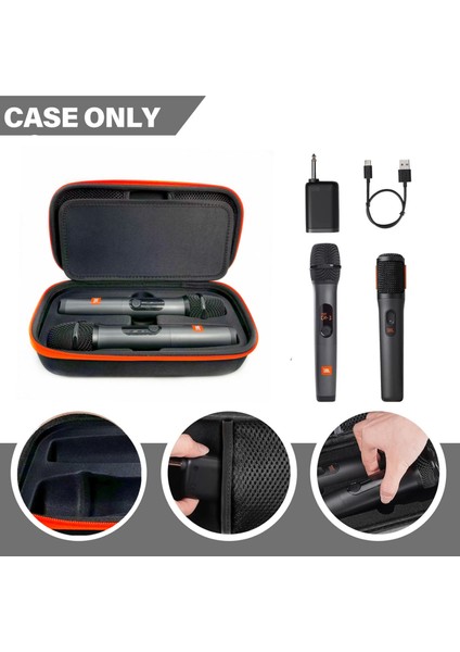 Partybox Çift Mikrofon Taşıma Çantası Eva + Naylon Elde Taşınabilir Kablosuz Mikrofon Koruyucu Çanta (Yurt Dışından) modelleri