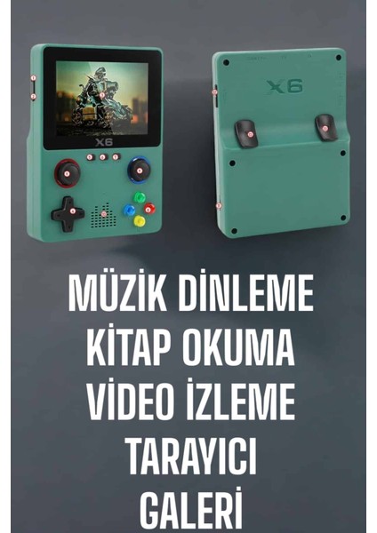 3.5 Inç Ekran 1000 Oyunlu Oyun Konsolu El Atarisi Miüzik Dinleme ve Kitap Okuma - MCT9256-5786 modelleri