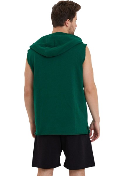 Erkek T-Shirt Sıfır Kol Kapşonlu Spor Sweatshirt fiyatları