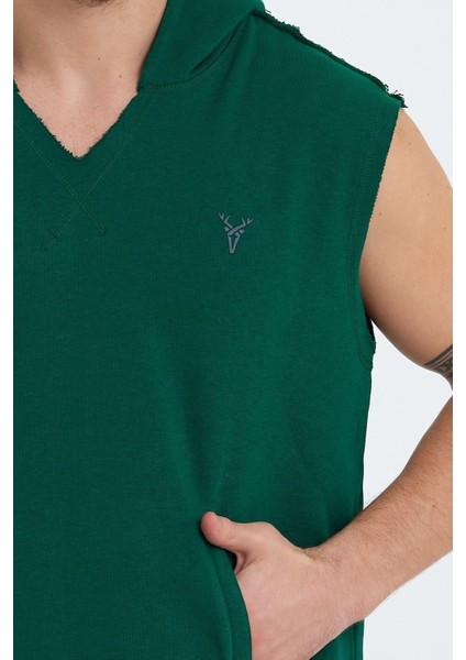 Erkek T-Shirt Sıfır Kol Kapşonlu Spor Sweatshirt indirimleri